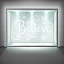 Believe Christmas Festive Quote Window Sticker