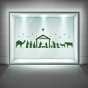Large Nativity Scene Christmas Window Sticker