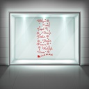 Blitzen Comet Cupid Santas Reindeer Christmas Window Sticker