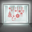 Christmas Baubles Selection Window Sticker