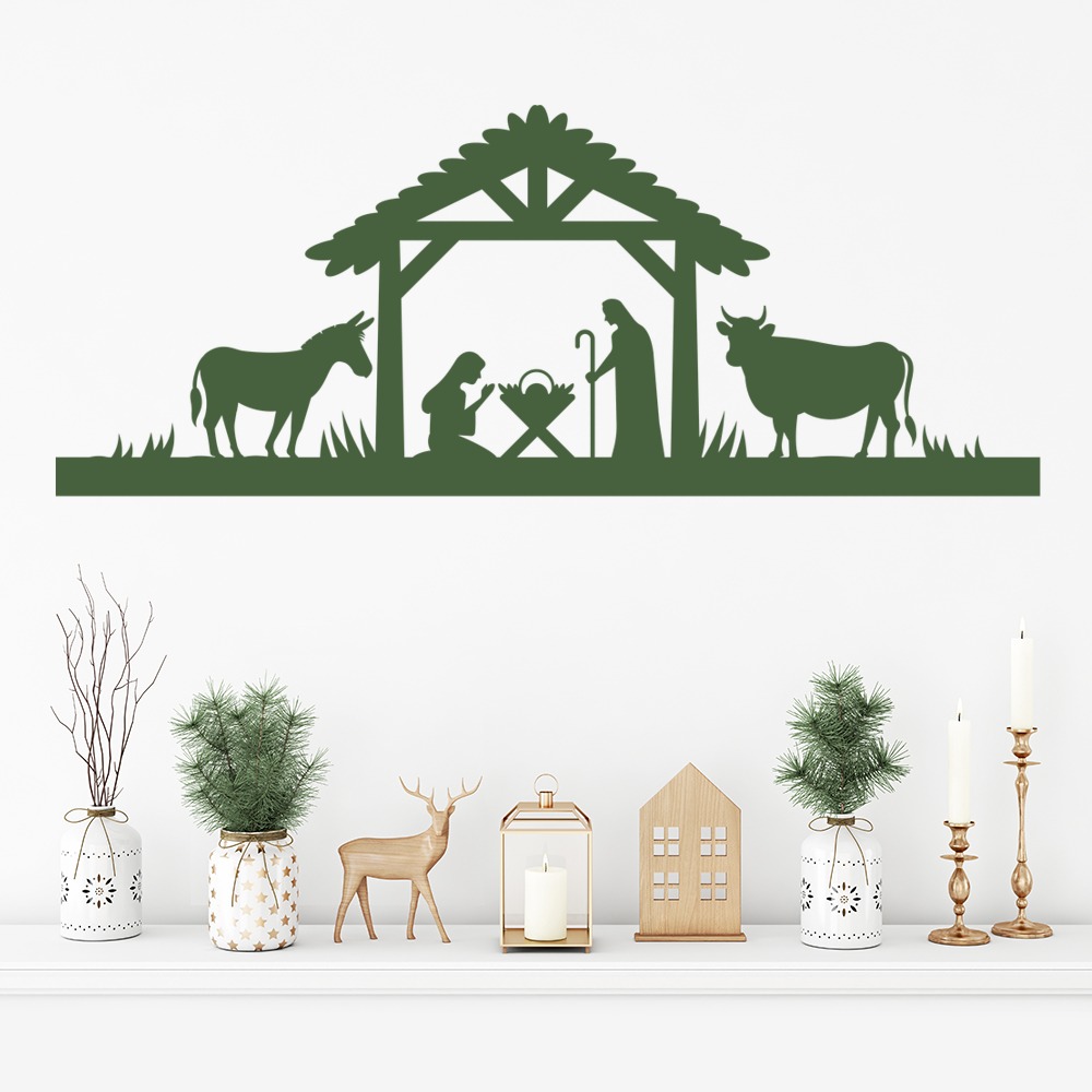 Nativity Scene Christmas Wall Sticker