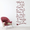 Blitzen Comet Cupid Santas Reindeer Christmas Wall Sticker