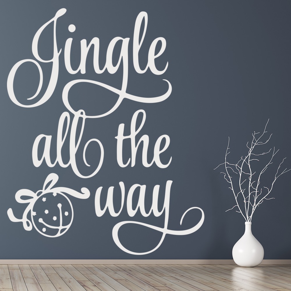 Jingle All The Way Christmas Quote Wall Sticker - Mod5