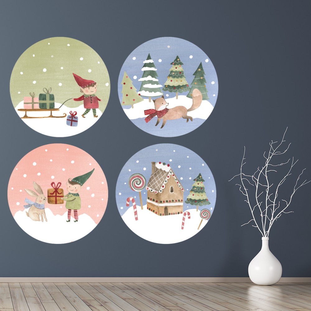 Christmas Scenes Wall Sticker