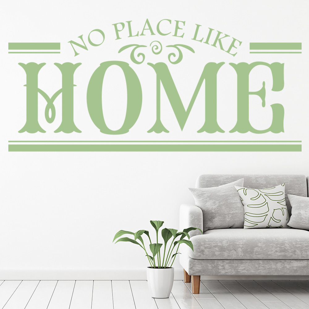 No Place Like Home Family Quote Wall Sticker - Mod3