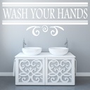 Wash Your Hands Bathroom Quote Wall Sticker - Mod3