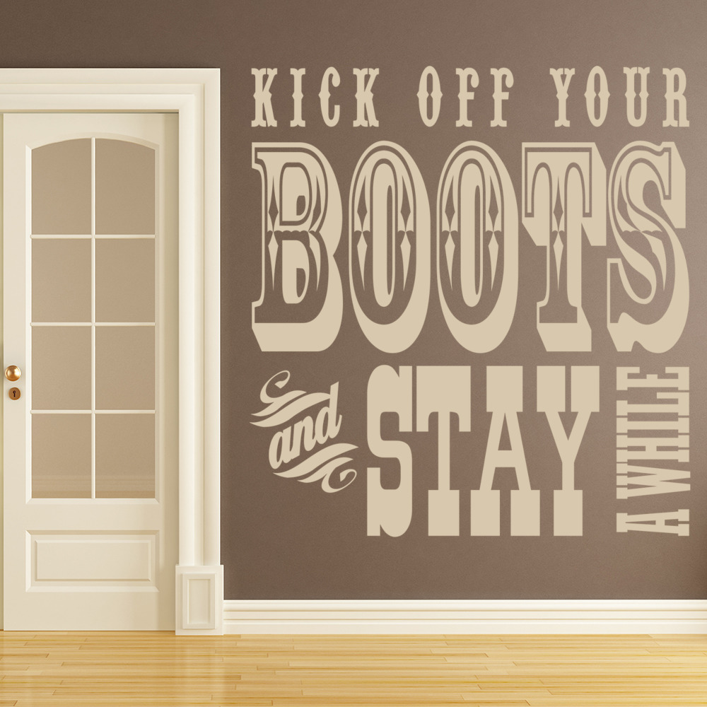 Kick Off Your Boots Cowboy Wall Sticker