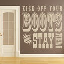 Kick Off Your Boots Cowboy Wall Sticker