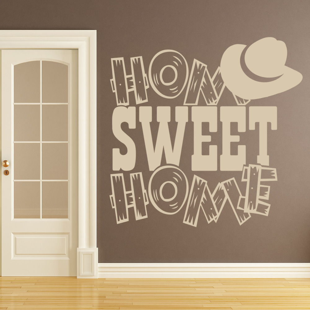 Home Sweet Home Cowboy Wall Sticker