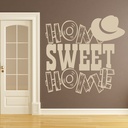 Home Sweet Home Cowboy Wall Sticker