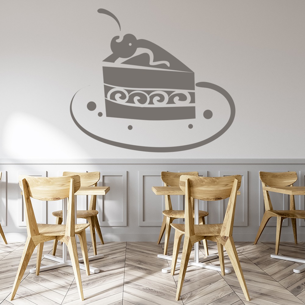 Slice Cake Kitchen Cafe Wall Sticker