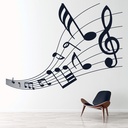 Music Notes Musical Score Wall Sticker