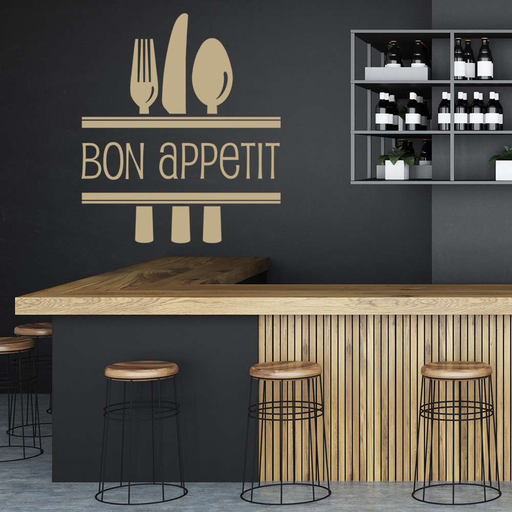 Bon Appetit Kitchen Quote Wall Sticker - Mod2