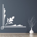 Floral Line Border Corner Wall Sticker