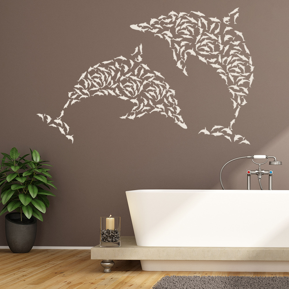 Dolphin Under The Sea Wall Sticker Set