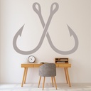Fishing Hooks Wall Sticker