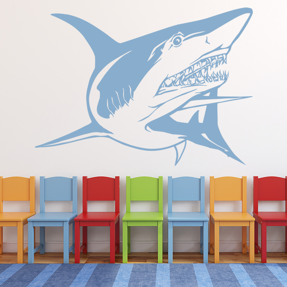 Great White Shark Under The Sea Wall Sticker - Mod8
