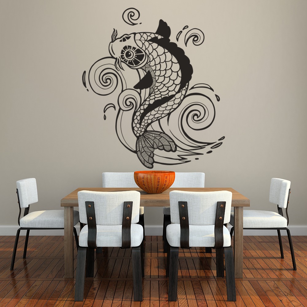 Koi Carp Fish Fishing Wall Sticker