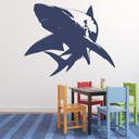 Great White Shark Under The Sea Wall Sticker - Mod9