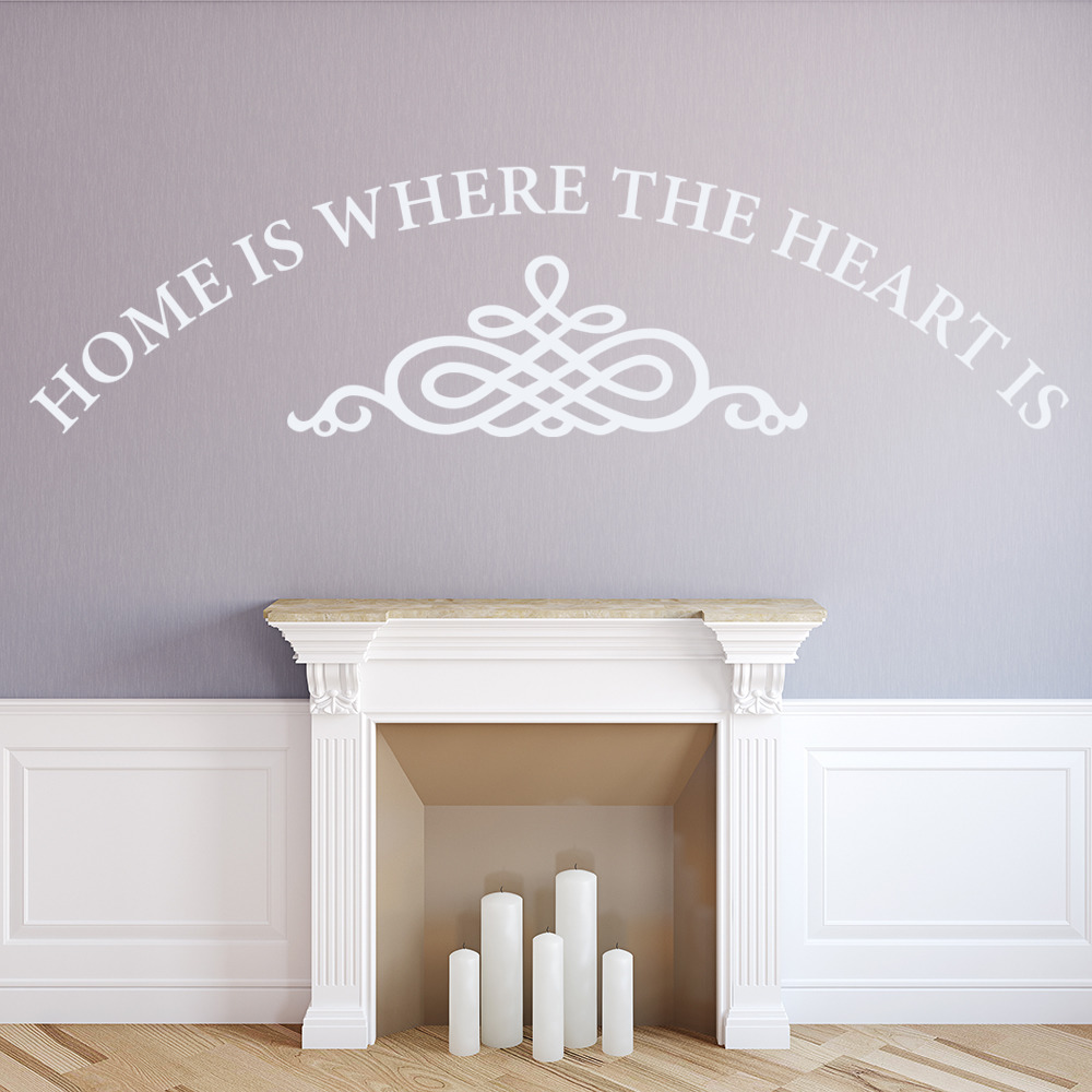 Home Is Where The Heart Is Family Quotes Wall Sticker | Icon Wall Stickers