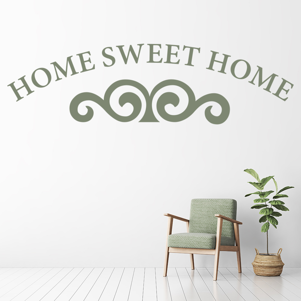 Home Sweet Home Family Quote Wall Sticker - Mod1