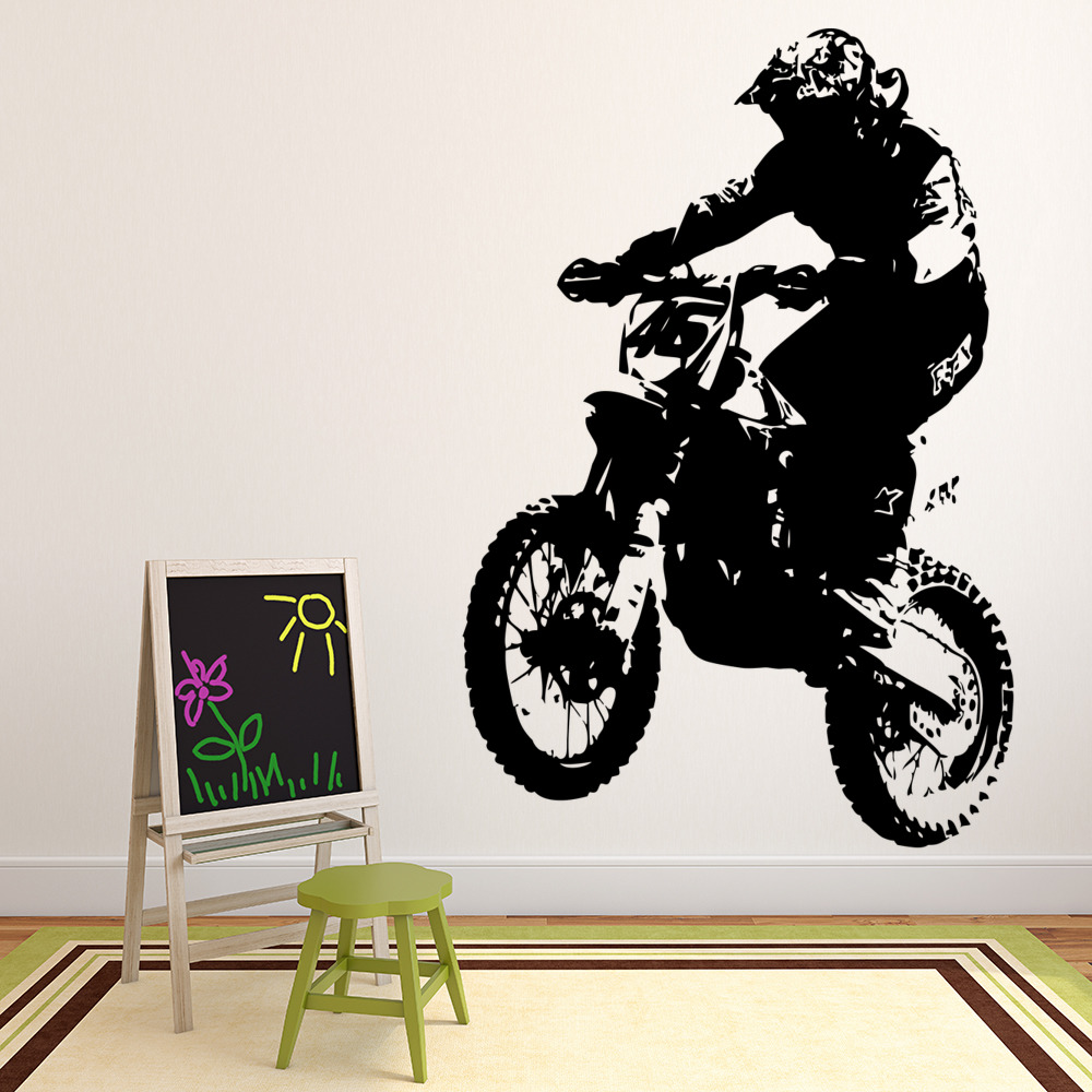 Dirt Bike Rider Motorbike Wall Sticker | Icon Wall Stickers