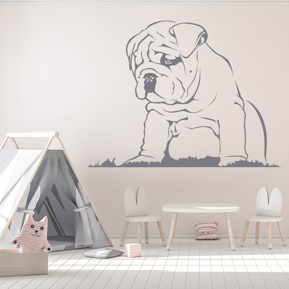 Bulldog Puppy Cute Animals Wall Sticker