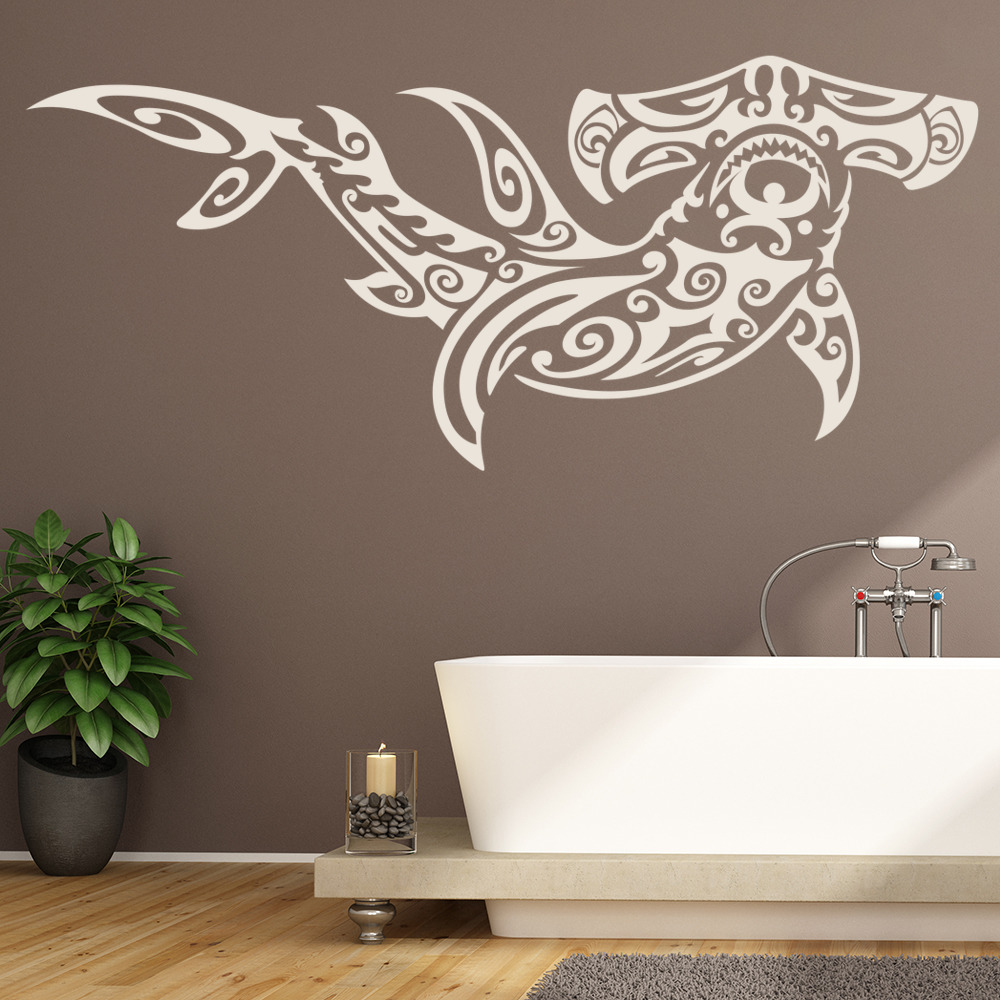 Hammerhead Shark Tribal Wall Sticker