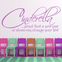Cinderella Fashion Quote Wall Sticker