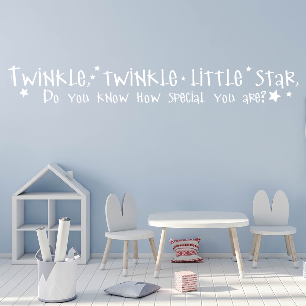 Twinkle Twinkle Little Star Nursery Quote Wall Sticker