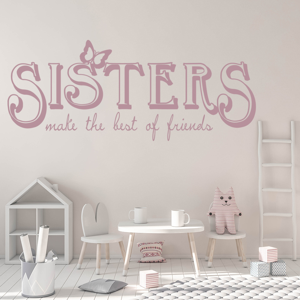Sisters Friends Family Quote Wall Sticker