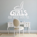 Girls Just Wanna Have Fun Cyndi Lauper Quote Wall Sticker