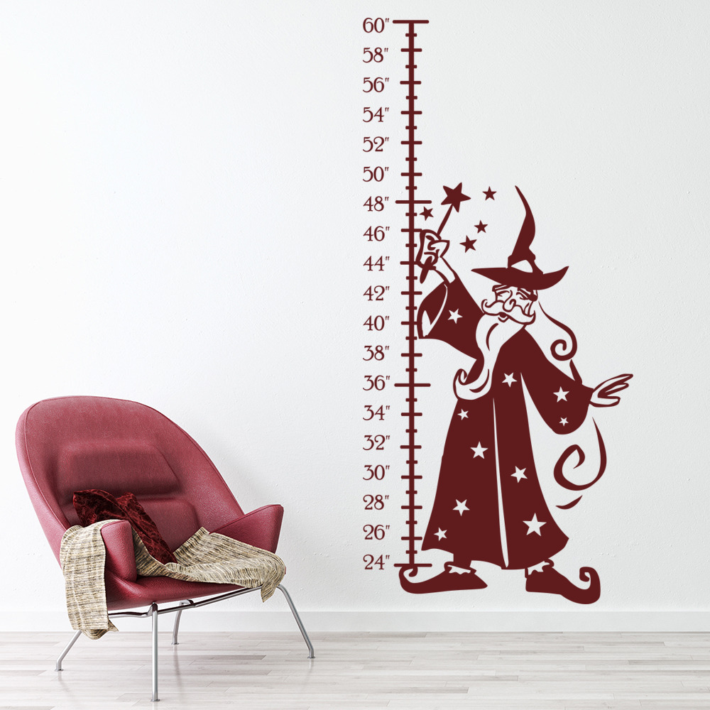 Wizard Height Chart Growth Chart Wall Sticker