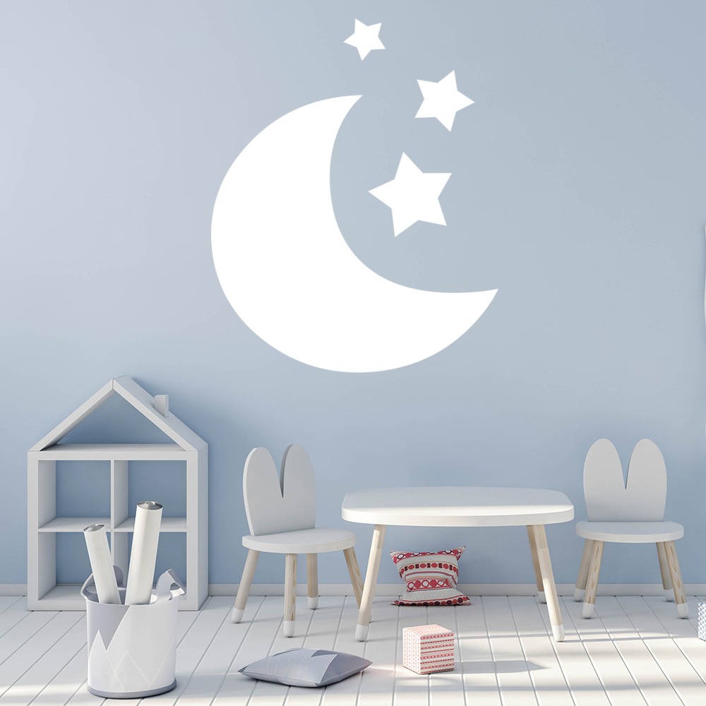Moon And Stars Nursery Wall Sticker