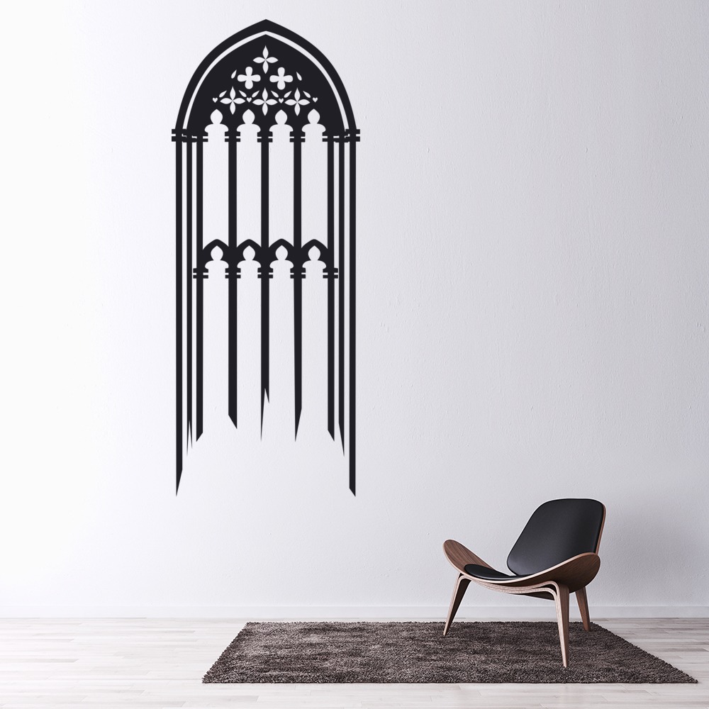 Gothic Window Halloween Wall Sticker