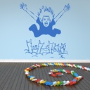 Crowd Surf Rock Star Wall Sticker