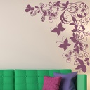 Butterfly Corner Girls Bedroom Wall Sticker