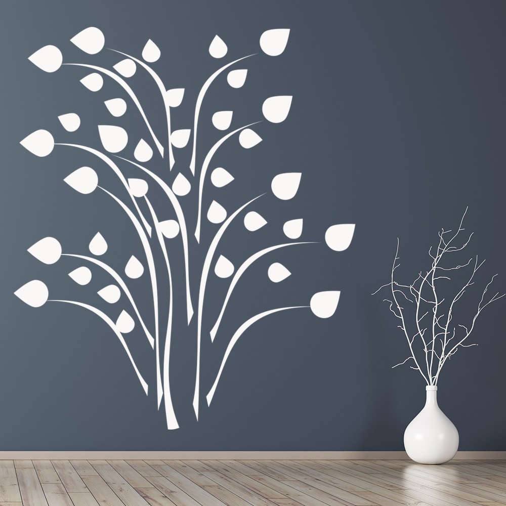 Floral Leaf Flowers Trees Wall Sticker