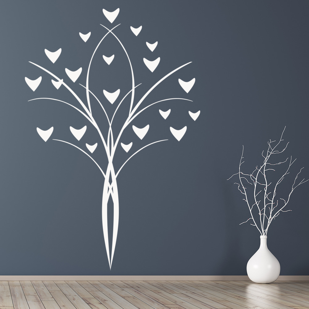 Flower Bunch Floral Vase Wall Sticker