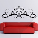 Oriental Swirl Embellishment Floral Design Wall Stickers Home Decor Art Decals