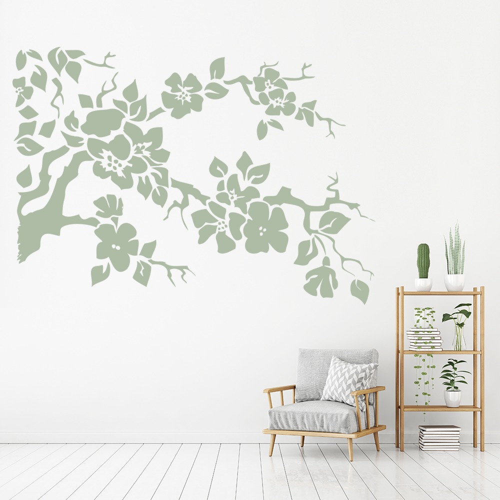 Flower Branch Floral Tree Wall Sticker