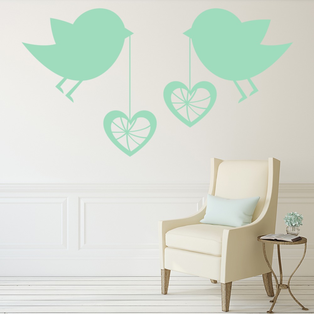 Love Heart Birds Wall Sticker | Icon Wall Stickers