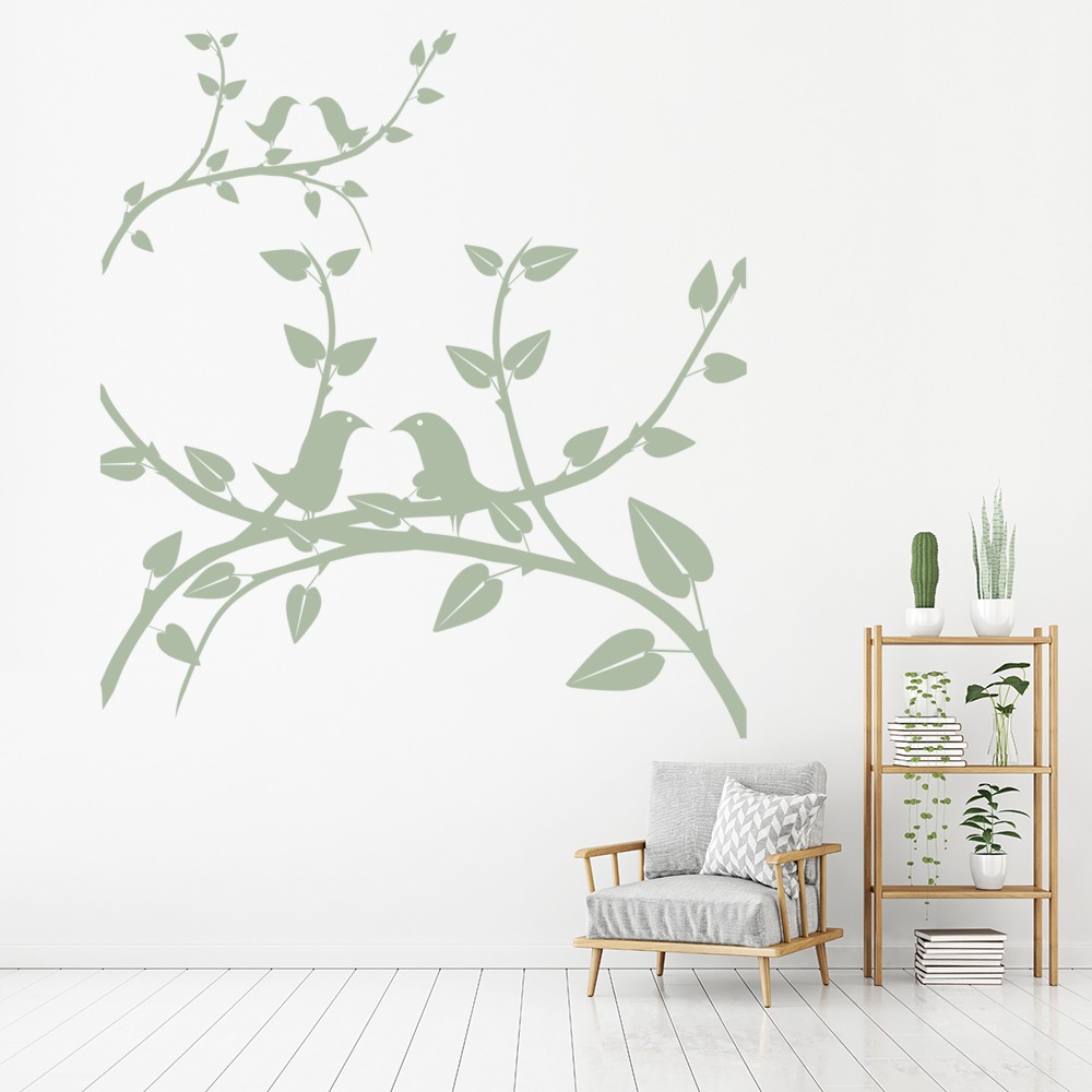Bird Branch Floral Trees Wall Sticker