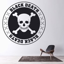 Skull Badge Halloween Wall Sticker