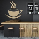 Steaming Mug And Saucer Tea Coffee Food And Drink Wall Sticker Kitchen Art Decal