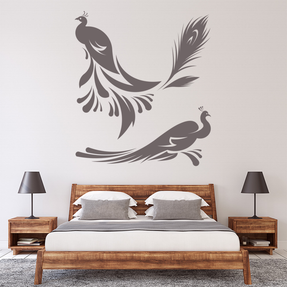 Peacocks Birds & Feathers Wall Sticker
