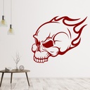 Flaming Skull Halloween Wall Sticker