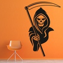 Grim Reaper Skull Halloween Wall Sticker - Mod2