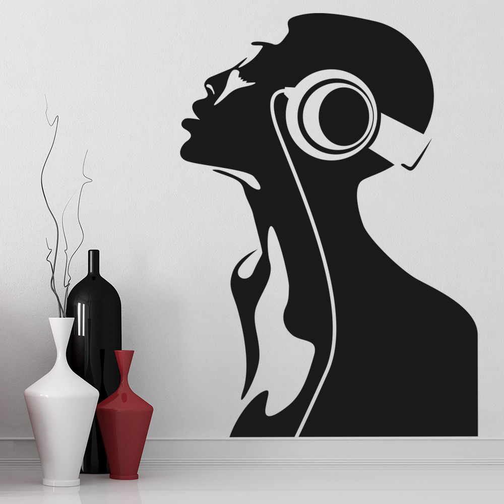 DJ & Headphones Music Wall Sticker