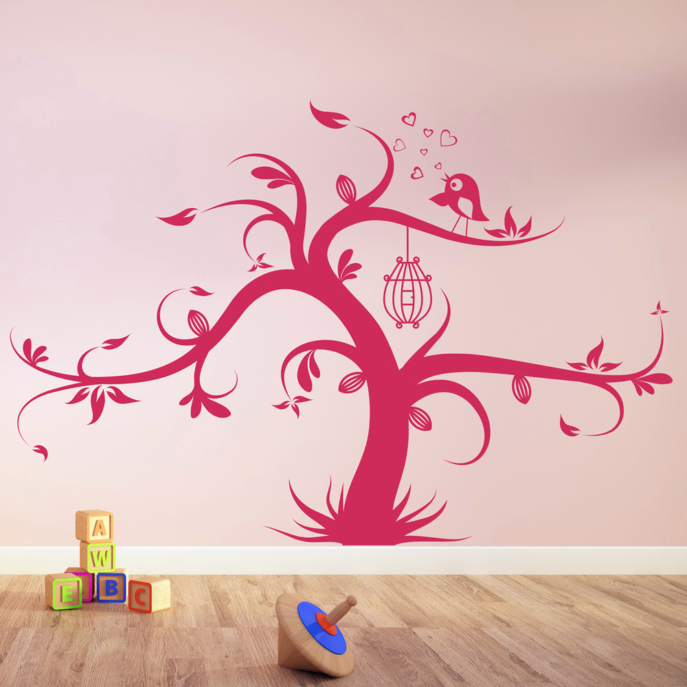 Bird Cage Tree Wall Sticker
